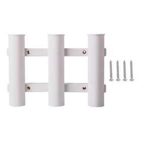 Goture Boat Fishing Rod Holder; 3 Rod Tube Plastic Holder Fishing Tackle Tool (Color: White)