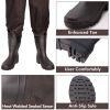 Sunocity Chest Fishing Waders for Men Women with Boots Waterproof, Nylon Chest Wader with PVC Boots & Hanger